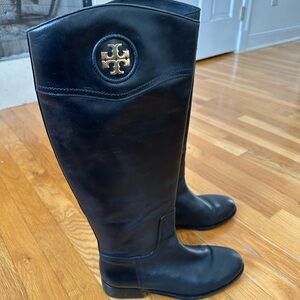Tory Burch Black Riding Boots